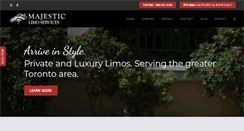 Desktop Screenshot of majesticlimos.ca