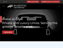 Tablet Screenshot of majesticlimos.ca